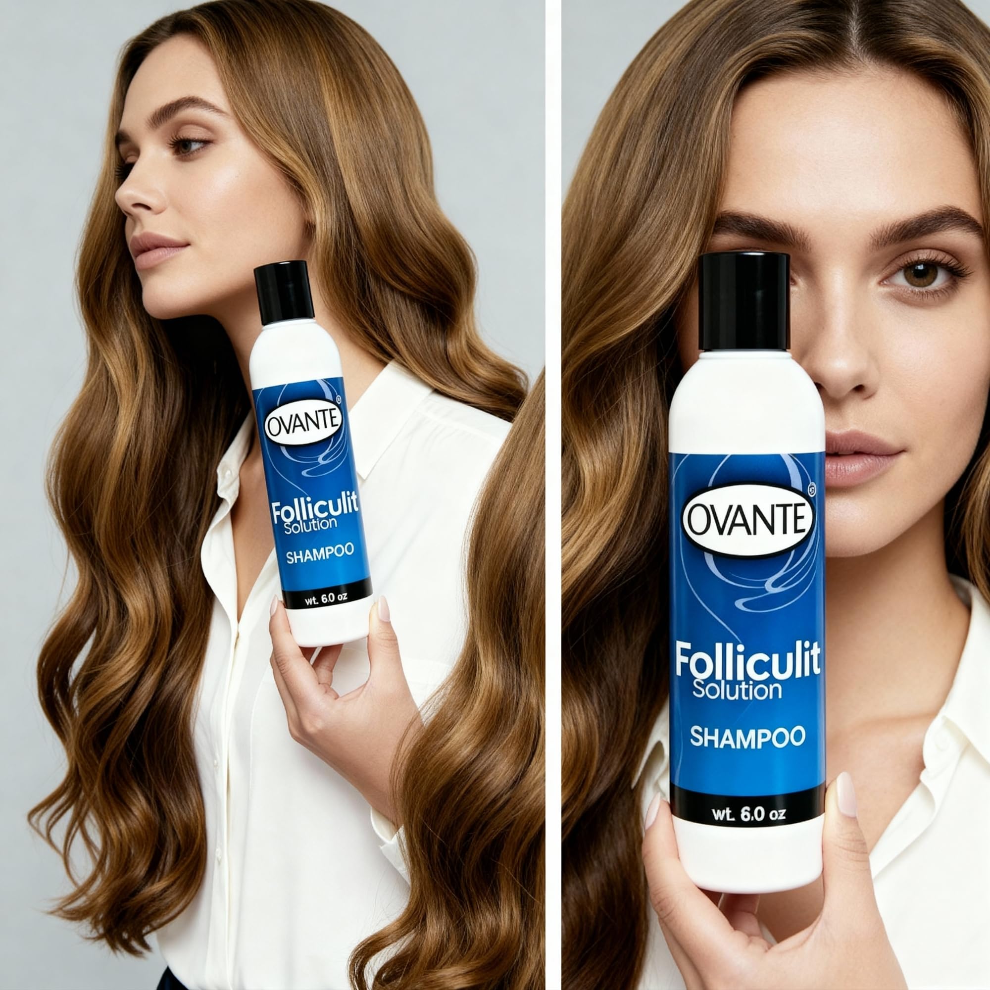 OVANTE Folliculit Solution application-massage illustrates simple routine