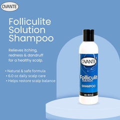 OVANTE Folliculit Solution after-use hair appears soft and hydrated