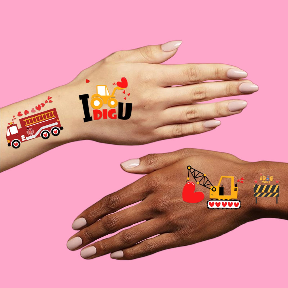 Ovasorve I Dig You design tattoos featured on skin for events.