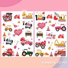Ovasorve pink candy hearts tattoos for gift exchanges and celebrations.