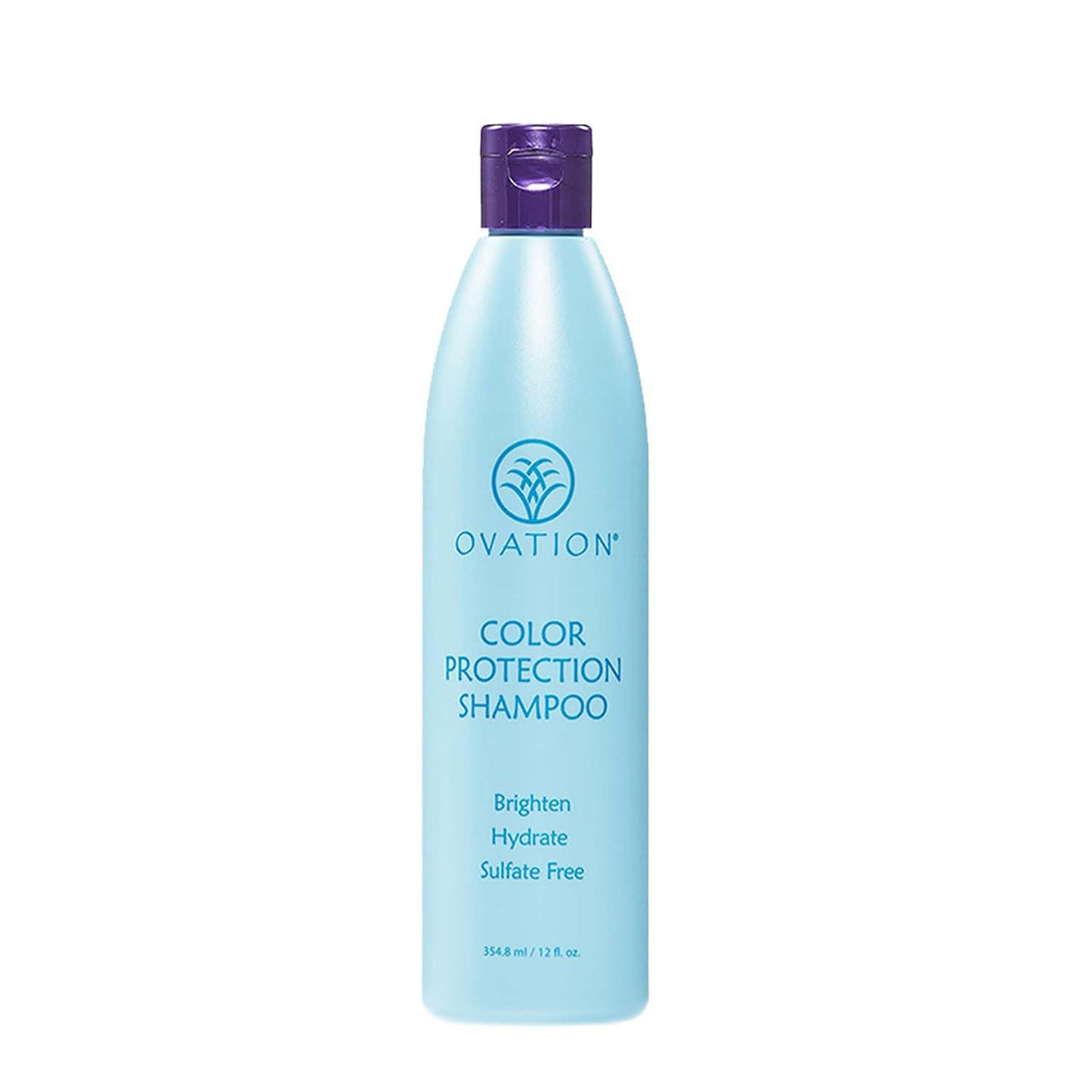 Ovation Hair Color Protection Shampoo bottle front highlighting color protection