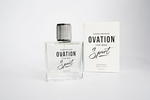 Ovation for Men Sport bottle pour allows easy, on-the-go application