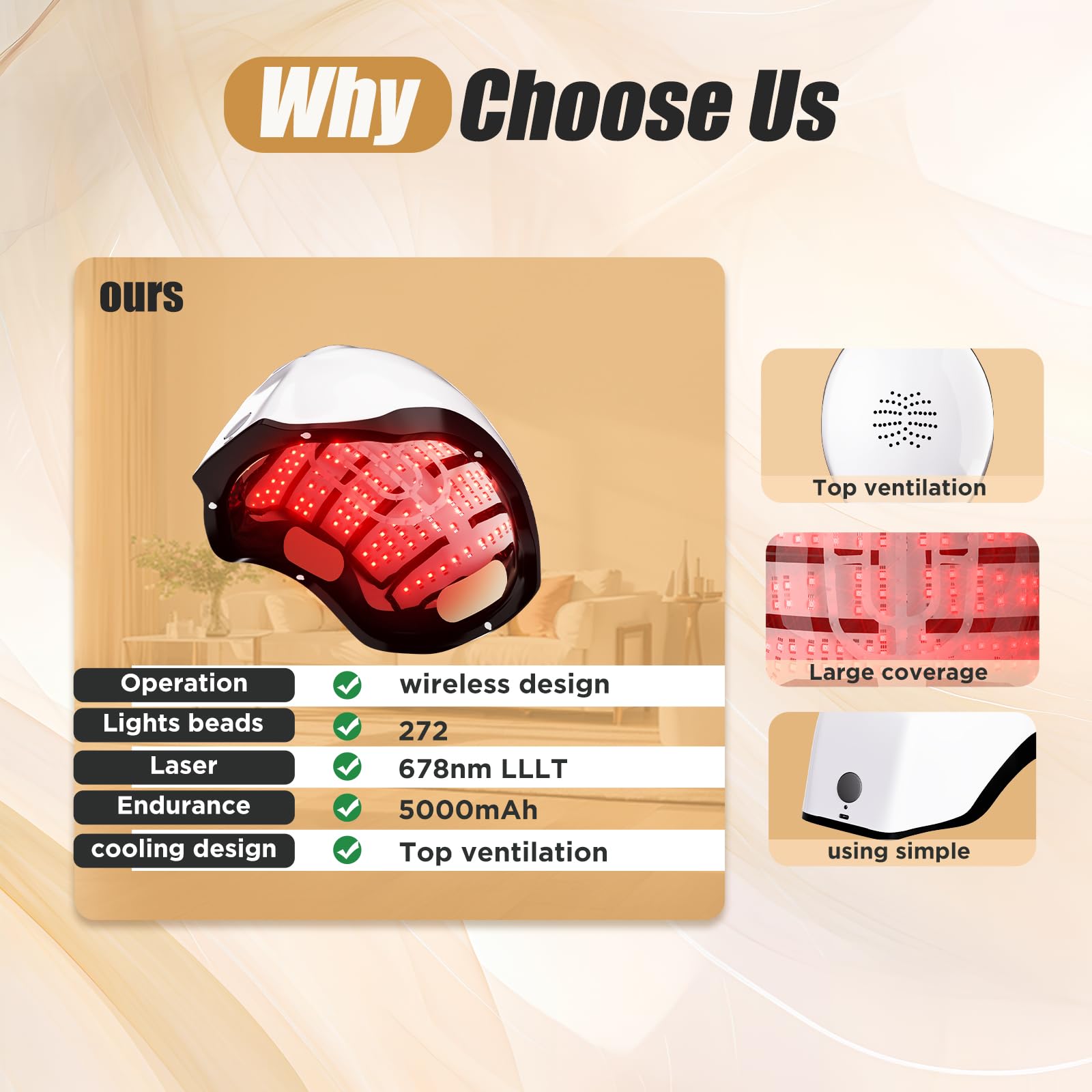 OVEKPA FDA-cleared device designed for at-home hair regrowth routines.