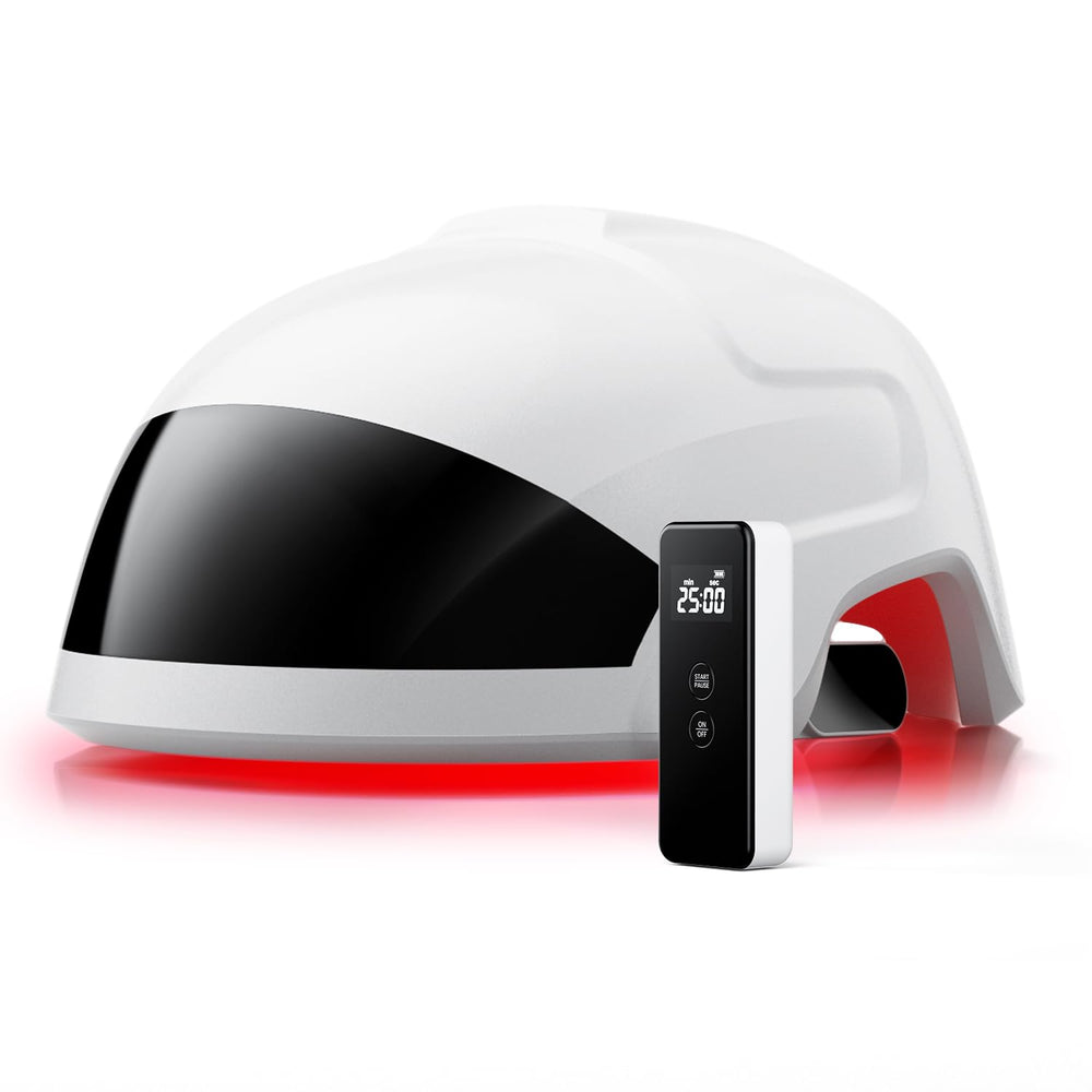 OVEKPA red light therapy hair growth cap provides full scalp coverage for at-home use.