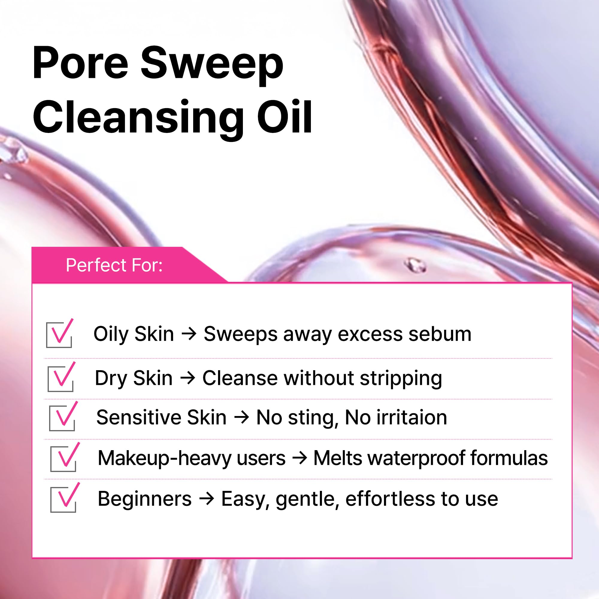 Overlaps Pink Desert Ectoin Cleansing Oil daily use routine for soft skin