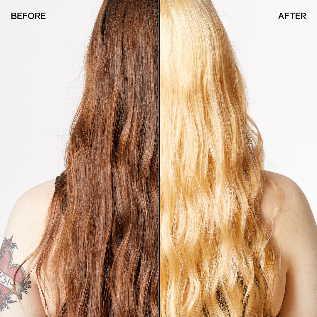 Overtone at-home application setup on dry, unwashed hair for even lift.