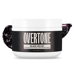 Overtone Black Velvet bottle for at-home color depositing conditioning.