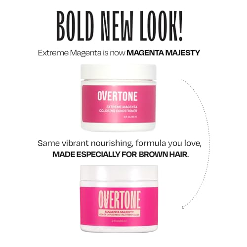 oVertone Extreme Magenta bottle pour demonstrates quick at-home application