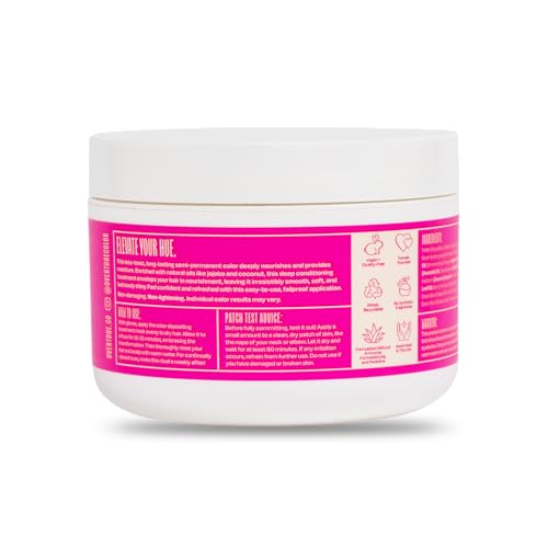 oVertone Extreme Magenta application on hands illustrates easy at-home use