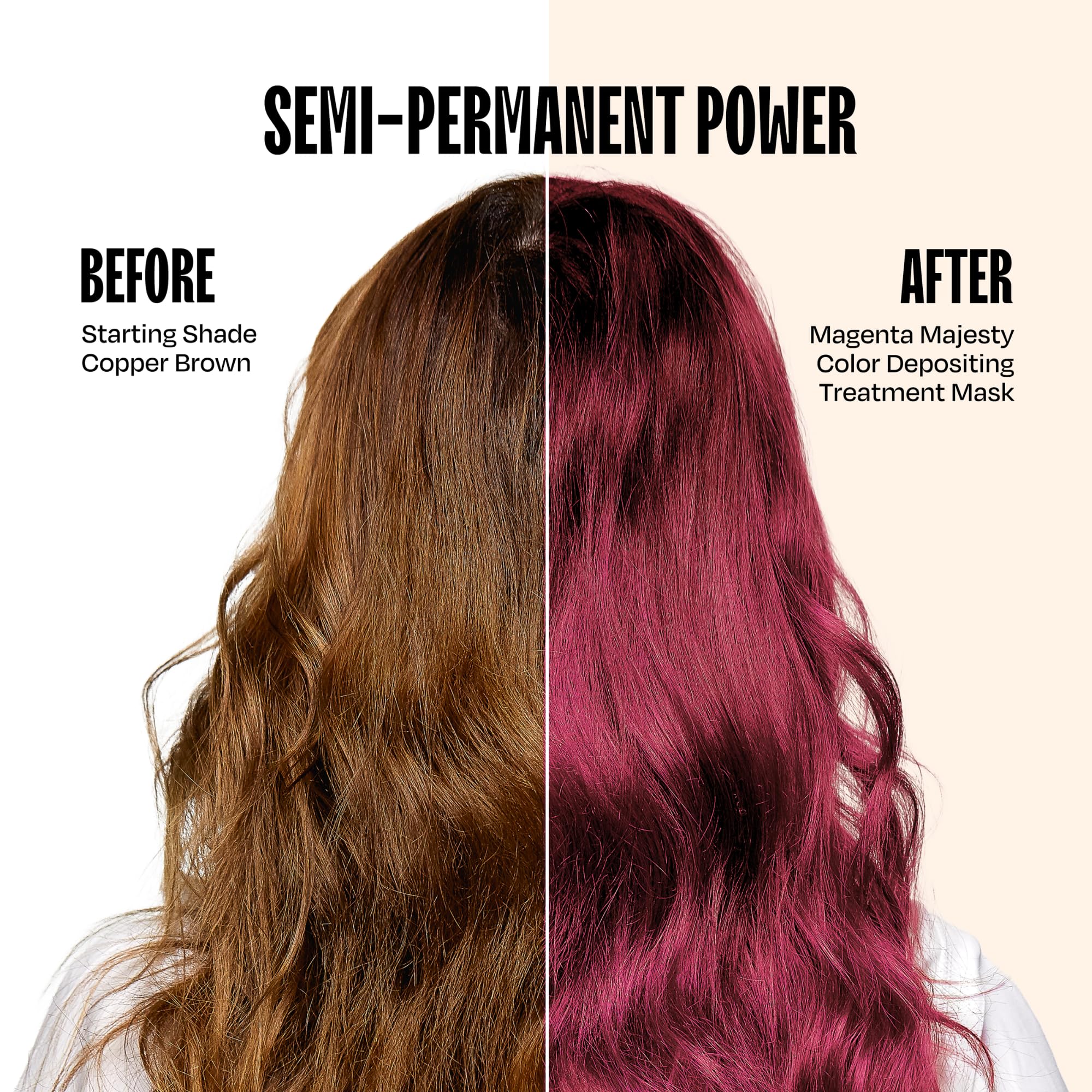 oVertone Extreme Magenta hair massage closeup highlights nourishing application