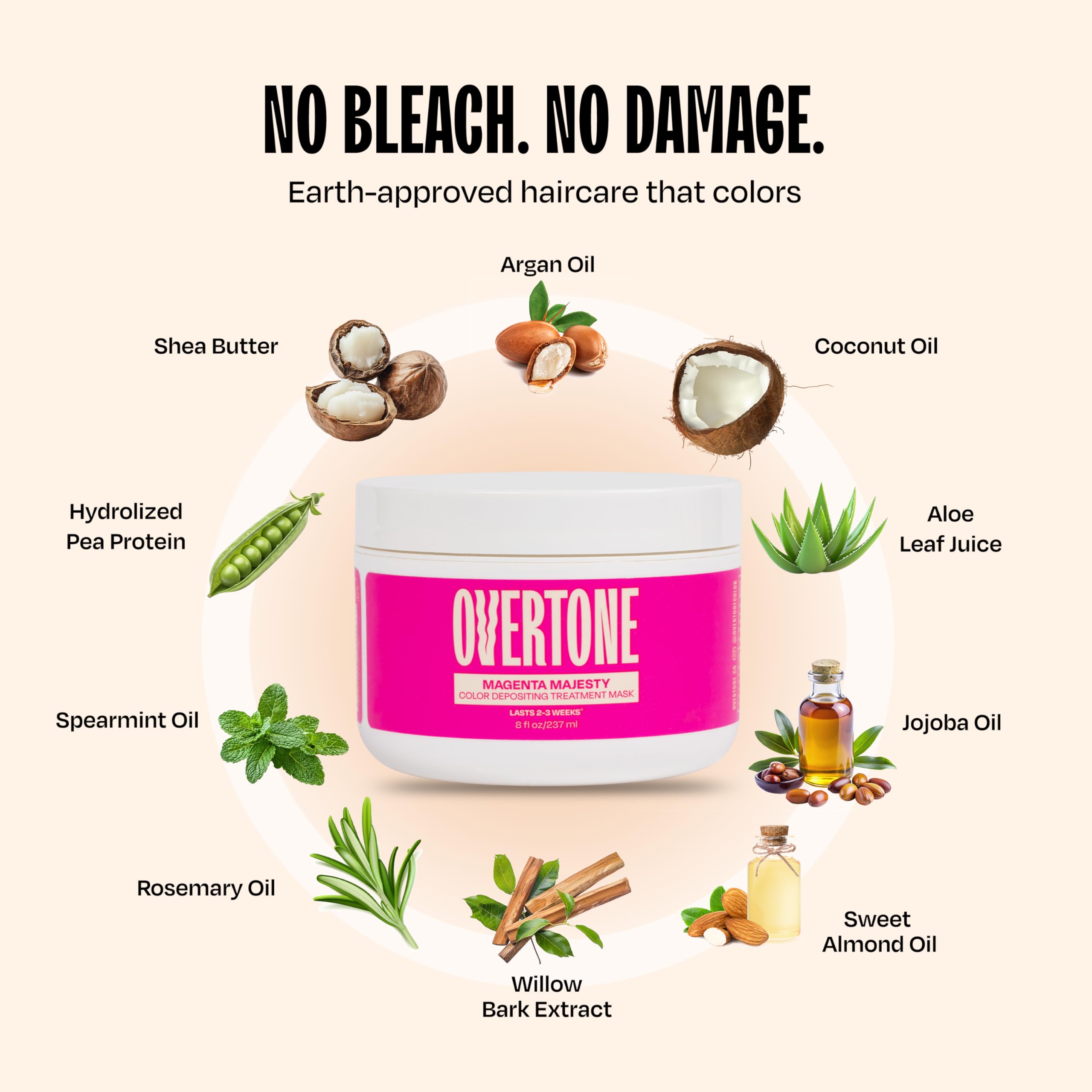 oVertone Extreme Magenta product shot with cruelty-free badge