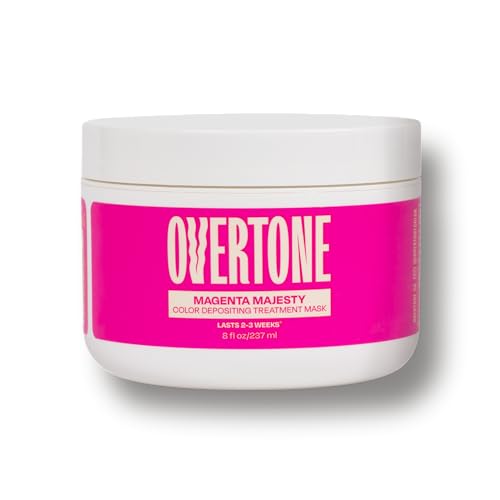 oVertone Extreme Magenta swatches show vibrant hue on hair sample