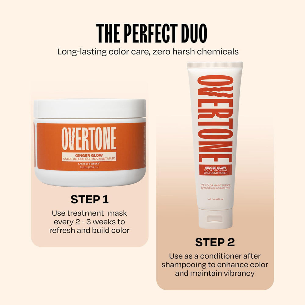 Overtone Ginger Glow formula with shea butter and coconut oil for nourishment