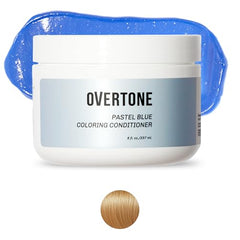 Overtone Glacier Mist jar closeup highlights deep conditioning with shea and coconut oils.
