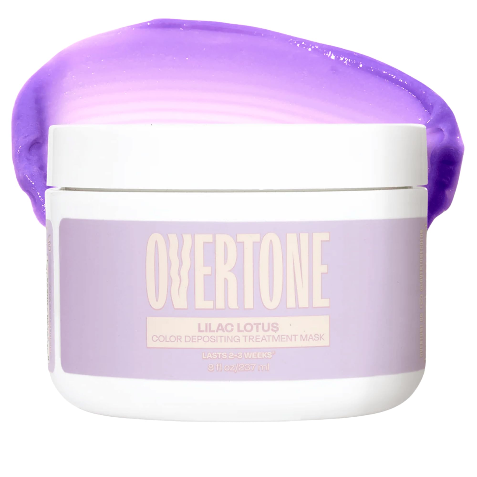 Overtone Lilac Lotus bottle showcases nourishing color deposit for vibrant results