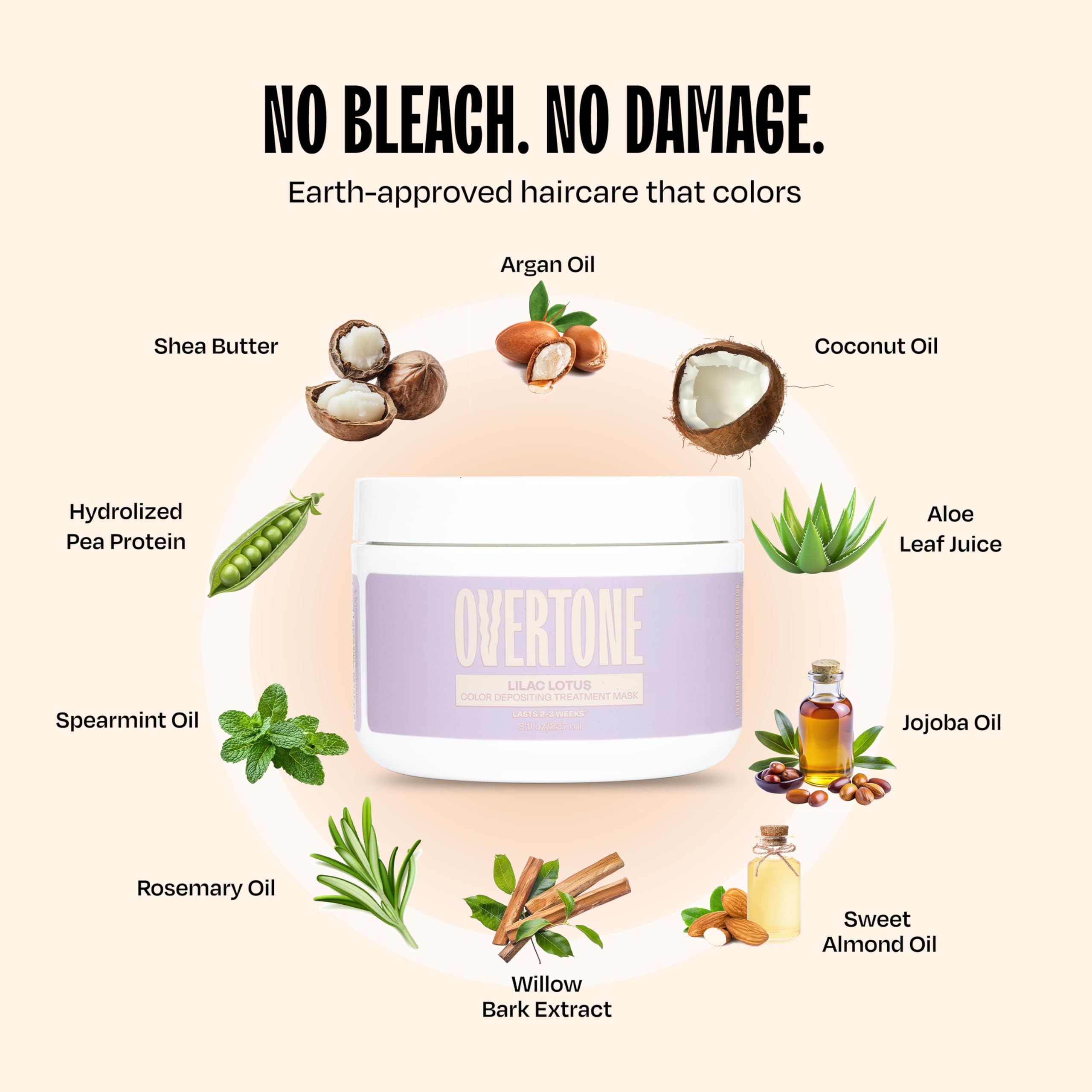 Vivid lilac on brown hair from Overtone Lilac Lotus color deposit