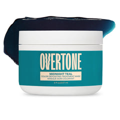 Overtone Midnight Teal bottle front showing vibrant color for at-home color conditioning