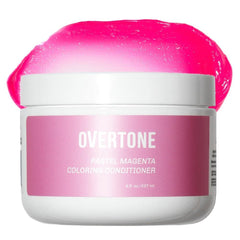 Overtone Pastel Majenta Morning bottle showing nourishing color for at-home use