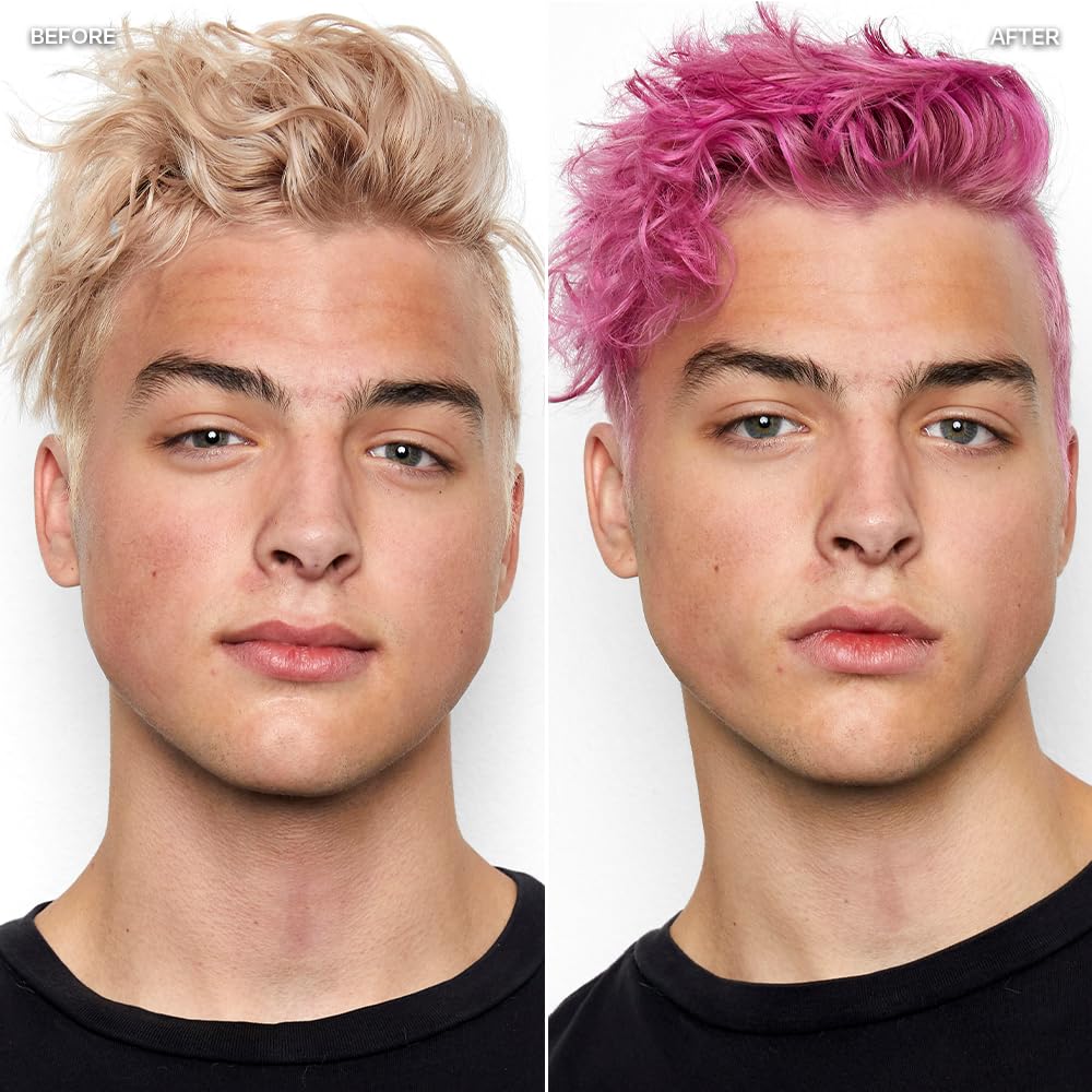 Overtone Pastel Majenta Morning on dry hair ready to process for color