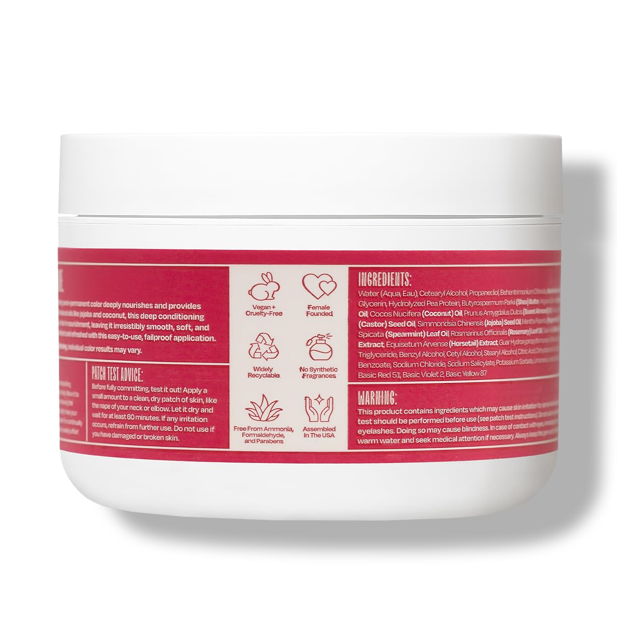 Overtone Raspberry Pink application on dry hair delivers vibrant color