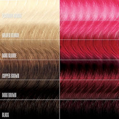 oVertone Raspberry Pink hair close-up shows texture and color deposition.