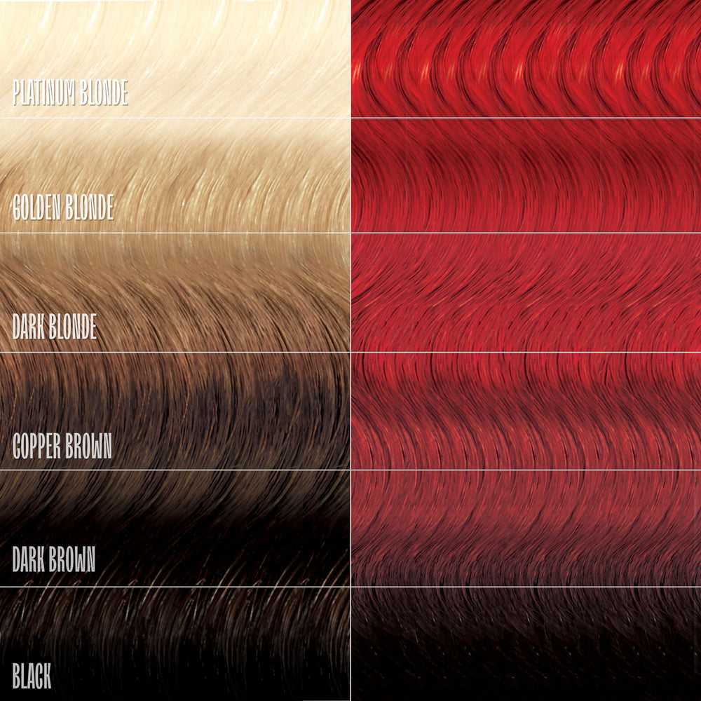 Overtone Ruby Red pastel shades on light hair look bright