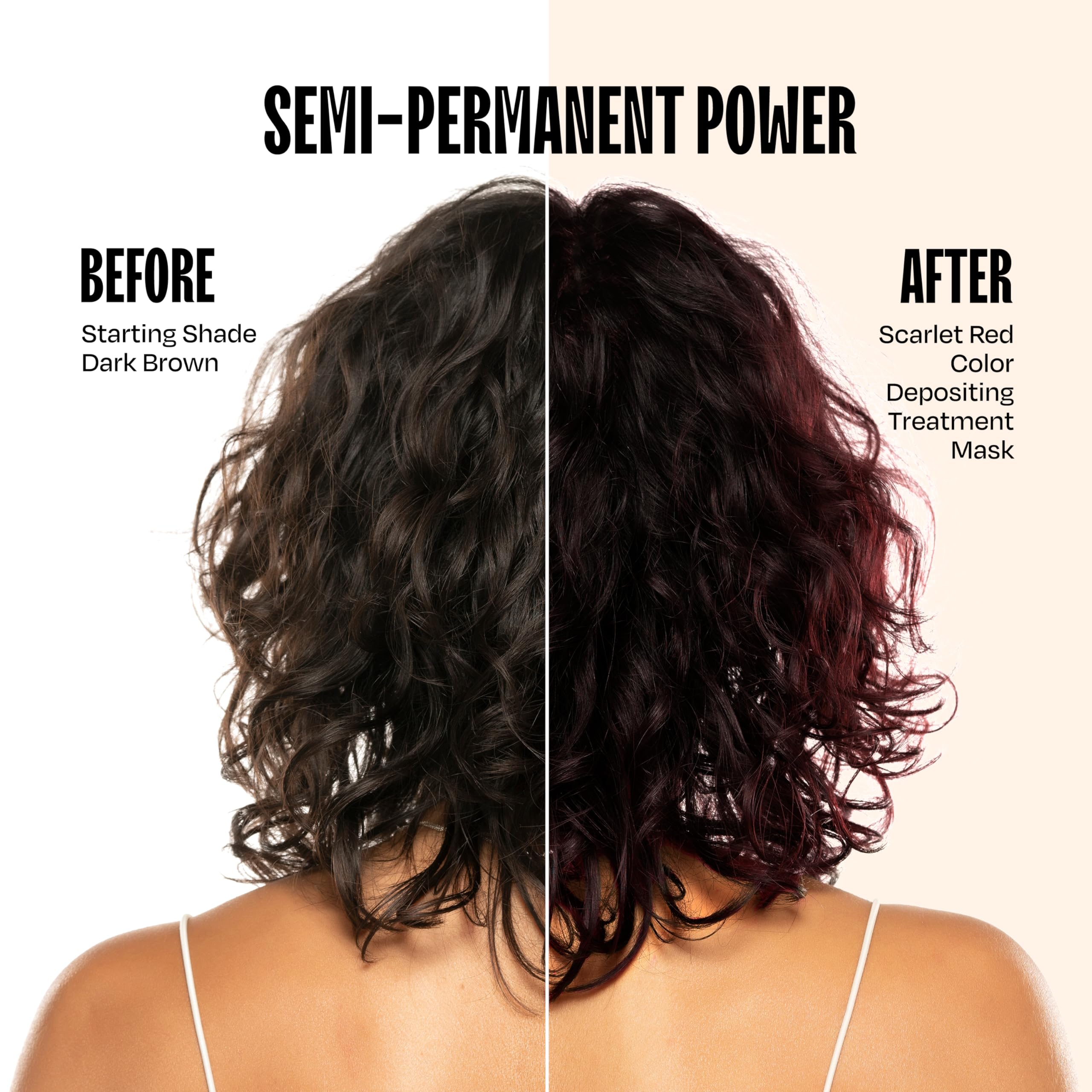 Applying Overtone on dry hair shows quick color activation