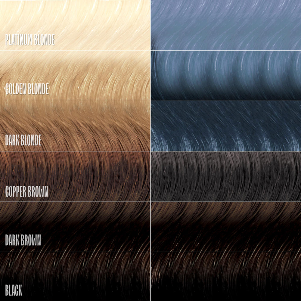 oVertone Smoky Sapphire glossy finish on freshly colored strands.