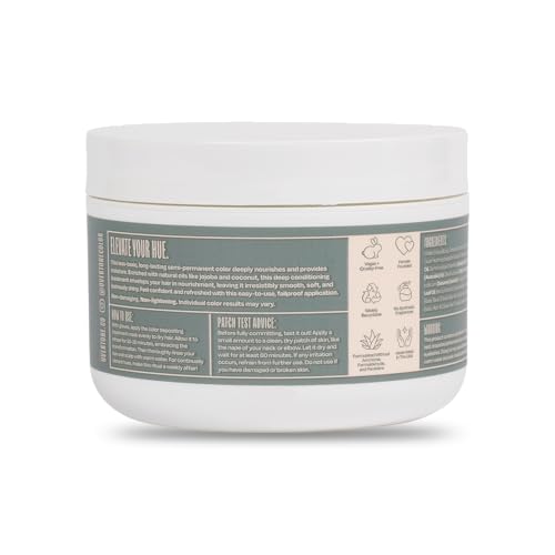 Overtone Stormy Sterling dry hair application demonstrates easy at-home color deposit.