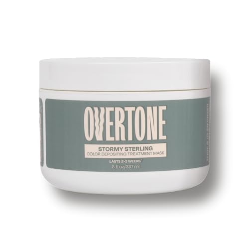 Overtone Stormy Sterling resulting shine appears after treatment on multiple hair types.
