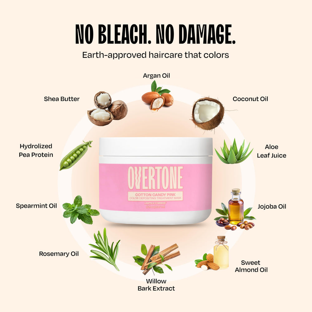 Overtone vegan cruelty free packaging supporting ethical hair color care