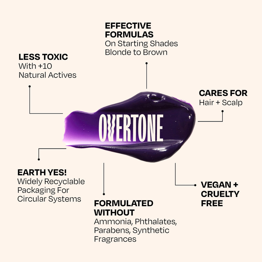 oVertone Vivid Violet result shows refreshed tone and shine
