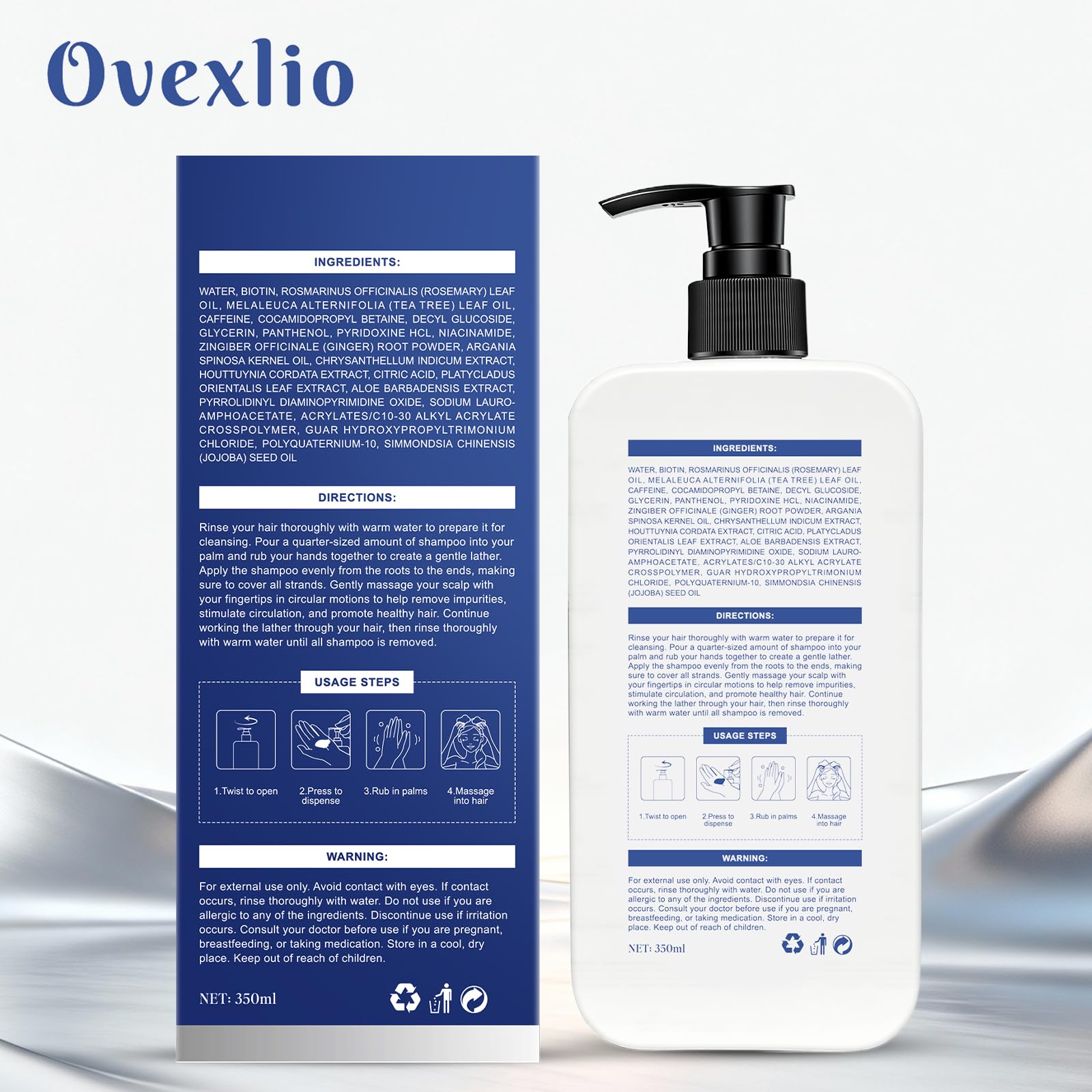 Finished OVEXLIO hair look showing soft shine and vitality.