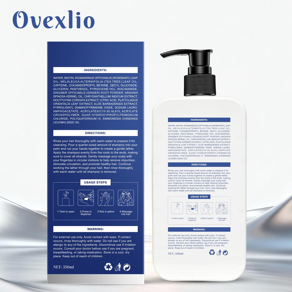 Finished OVEXLIO hair look showing soft shine and vitality.