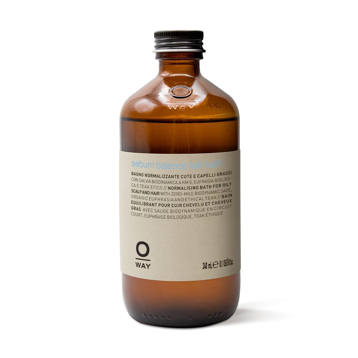 OWAY Sebum Balance Hair Bath bottle for balanced, oil-control scalp.