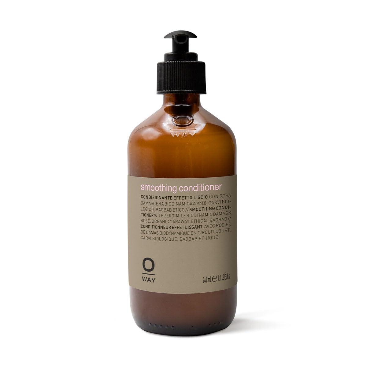 OWAY smoothing conditioner bottle for silky hair and frizz control