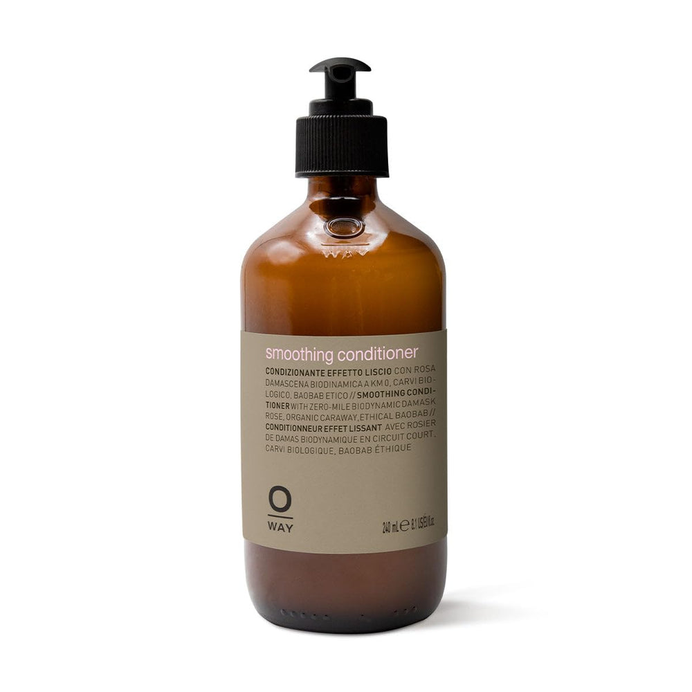 OWAY smoothing conditioner bottle for silky hair and frizz control