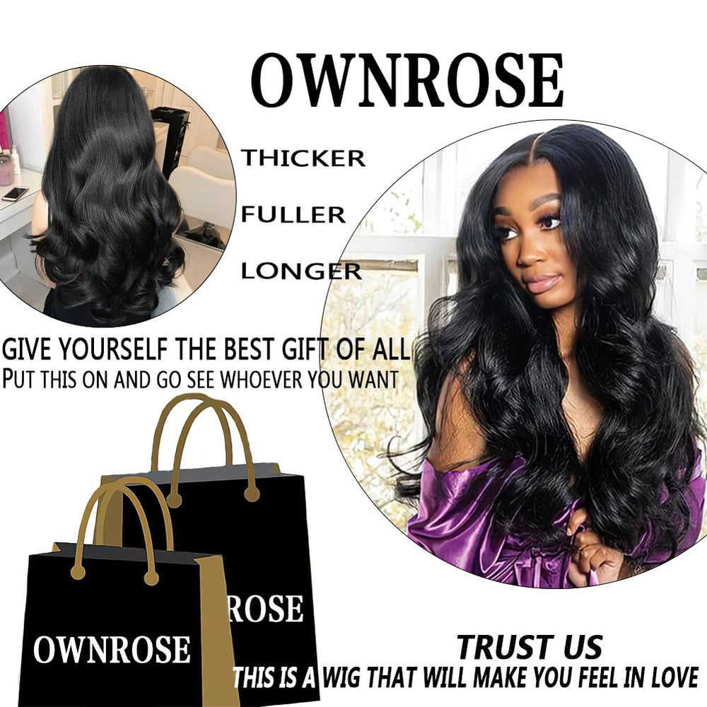 OWNROSE natural color wig suits everyday styling and versatile parting.