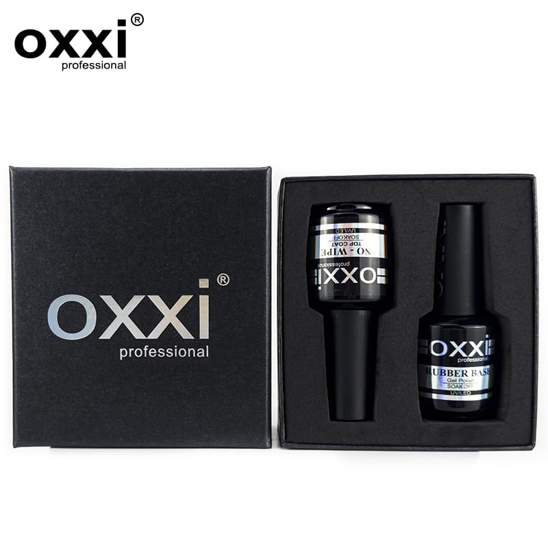 OXXI Professional No-Wipe Top Coat bottle delivers high gloss finish