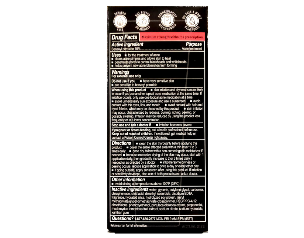 OXY Maximum Action Spot Treatment application-dab closeup shows precise dab for blemishes.