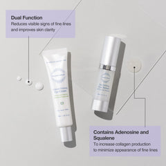 OxygenCeuticals 360 Eye Perfection Duo serum bottle visualizes fast-absorbing eye treatment for under-eye area.