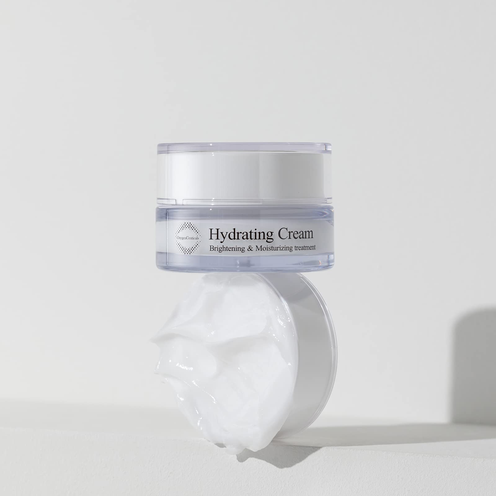 Morning routine shot with OxygenCeuticals Hydrating Cream tone-up glow