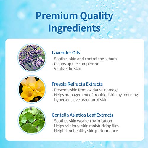 OxygenCeuticals Lavender flower close-up highlights sebum regulation for calm skin