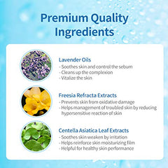 OxygenCeuticals Lavender flower close-up highlights sebum regulation for calm skin