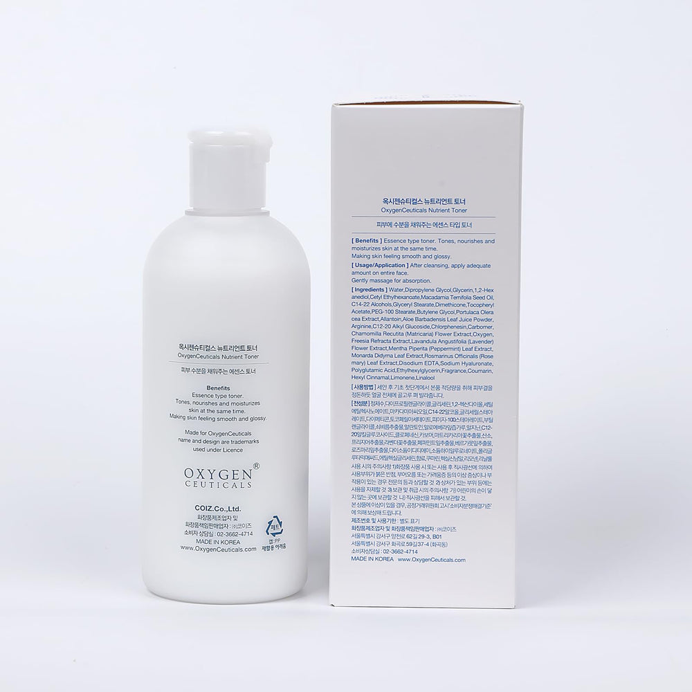 Packaging close-up of OxygenCeuticals Nutrient Toner 300 ml