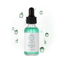 OxygenCeuticals Phyto Gel bottle pour highlighting brightening action.