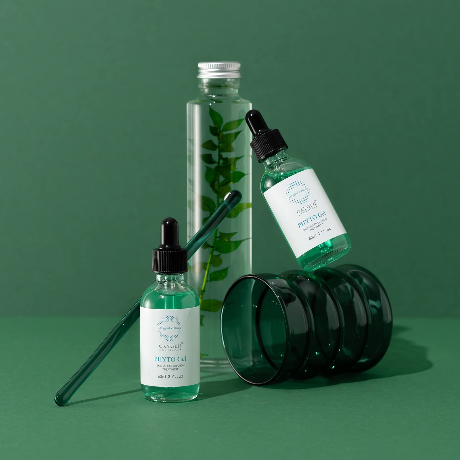 OxygenCeuticals Phyto Gel texture closeup emphasizing hydration and smoothness.