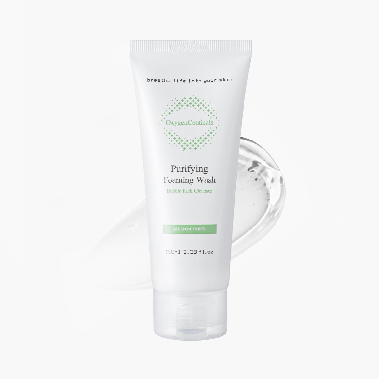 OxygenCeuticals Purifying Foaming Wash bottle promoting balanced daily cleansing