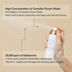 OxygenCeuticals ReGenon Activator spray on face in use for refreshing antioxidant mist