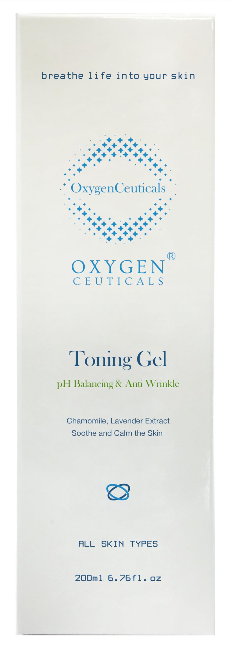OxygenCeuticals Toning Gel being applied on skin after treatment for comfort.
